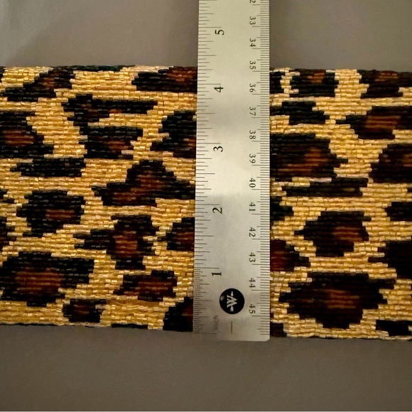 Beaded Clutch Purse~Neiman Marcus~Animal Print Design - Picture 7 of 7